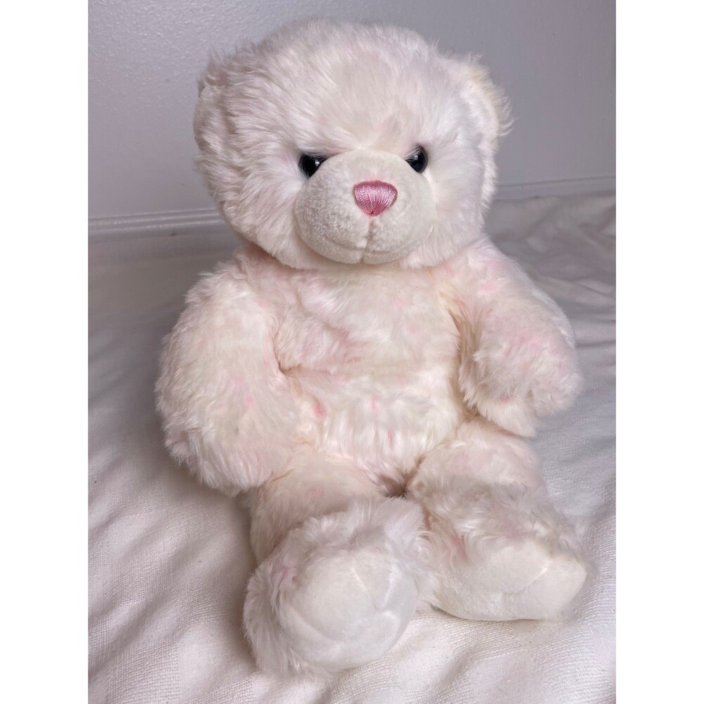 Build A Bear It’s A Baby Girl Teddy Plush White Pink Swirl Nose Stuffed Animal